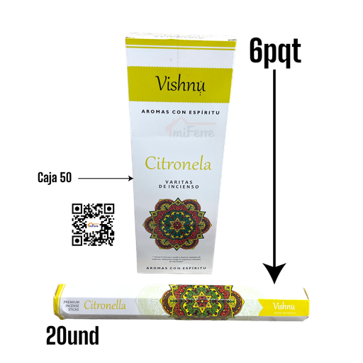 Incienso Citronela VISHNU SAV