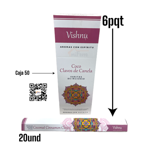 Incienso Coco Clavos de Canela VISHNU SAV