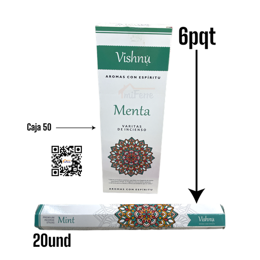 Incienso Menta VISHNU SAV
