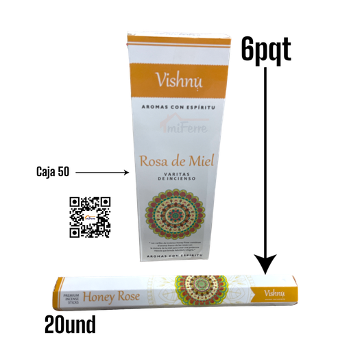 Incienso Rosa de Miel VISHNU SAV