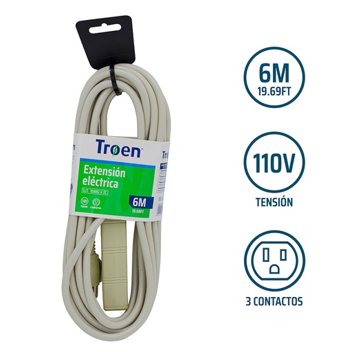 [A136-RO2714-6] Extension Electrica 6m (19.69ft) TROEN