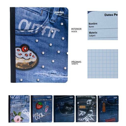 [COS-12-SQ] Cuaderno Cosido de Cuadrito 200pag POINTER