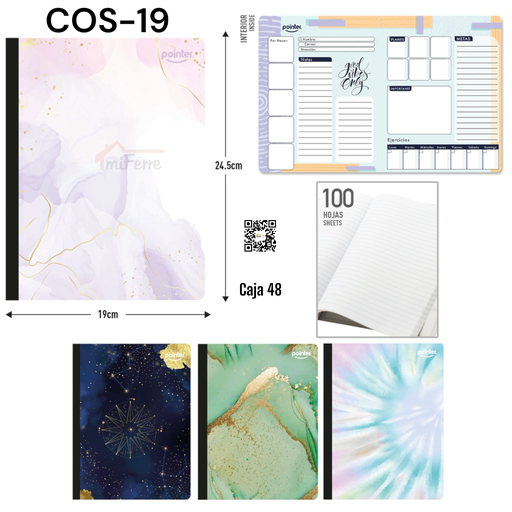 [COS-19] Cuaderno Cosido Raya Ancha 200pag POINTER