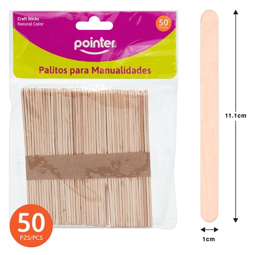 [30-CW-50NO] Palitos de Paleta 50pza POINTER