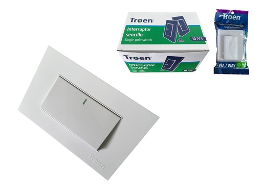 [A136-ETW-1K-3W] Interruptor Decorativo Sencillo 3 Way TROEN