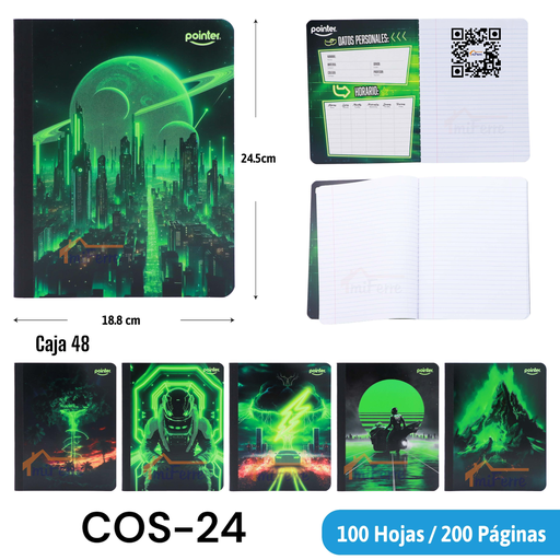 [COS-24] Cuaderno Cosido Raya Ancha 200pag POINTER