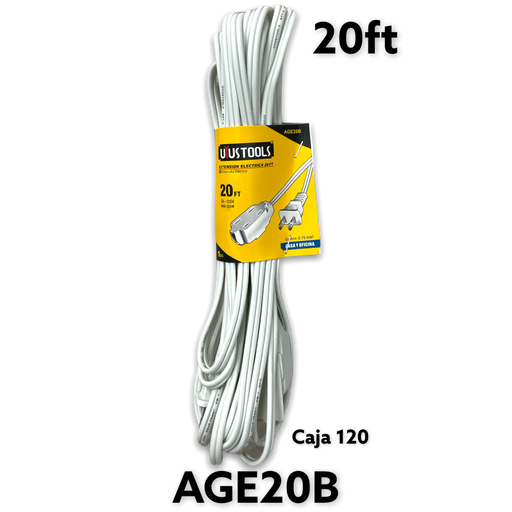 [AGE20B] Extension Electrica Blanca 20ft UYUSTOOLS