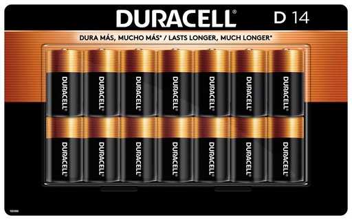 [19511] Bateria D Alcalinas DURACELL 14pza