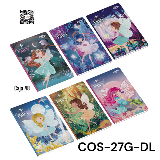 [COS-27G-DL] Cuaderno Cosido Doble Raya 200pag POINTER Glitter