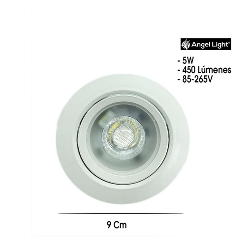 [DZ101R-5W] Lampara Spot Led para Empotrar 5W 6400K ANGEL LIGHT