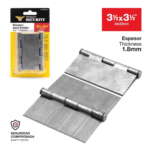 [A307-WHG2-3-5] Bisagra Soldable 3.5 X 3.5" SECURITY