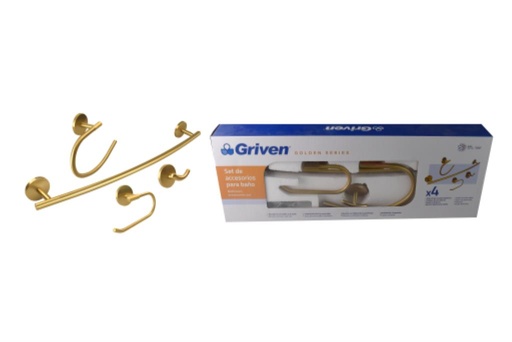 [GV-GH60200-FBS] Set de Accesorios para Baño GRIVEN Golden Series