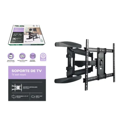 [TR-TVRB-1475] Soporte para TV 32-75" Retractil TROEN