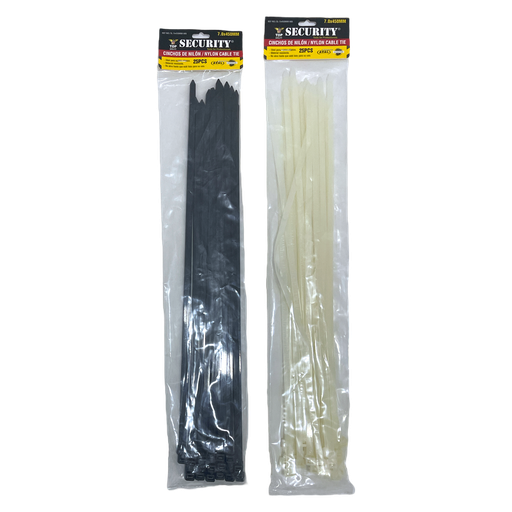 Sunchos Plasticos 20" 7.0 X 450mm (25pza) SECURITY