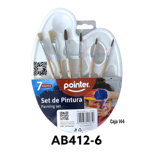 [AB412-6] Set de Pintura 7pza POINTER