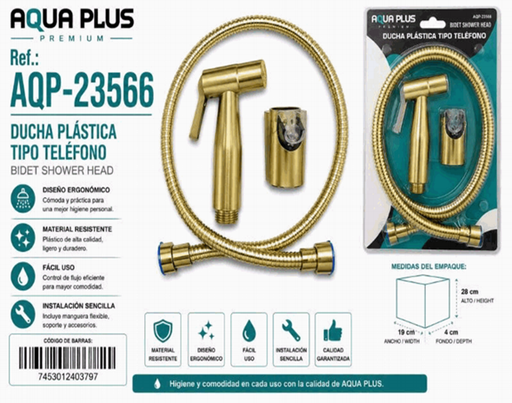 [AQP-23566] Ducha Plastica Tiipo Telefono AQUAPLUS