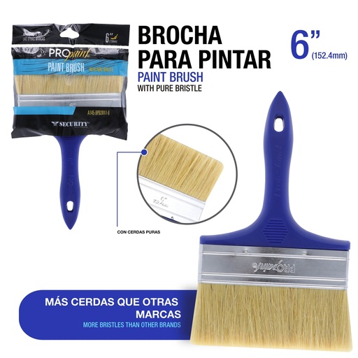 [A145-9PD2011-6] Brocha Plastica 6" PROPAINT 6pza