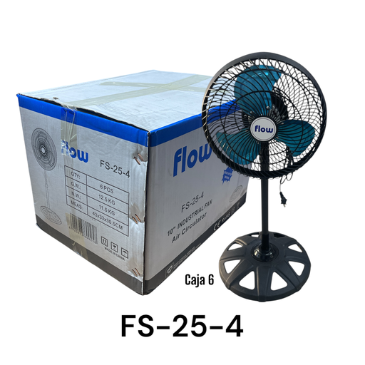 [FS-25-4] Abanico Plastico con Aspa de Metal 6pza FLOW 