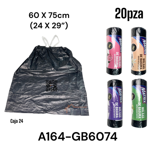 [A164-GB6074] Bolsa de Basura 13GL 20pza MATRIX