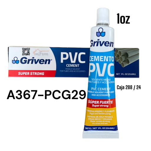 [A367-PCG29] Pegamento PVC 1oz GRIVEN