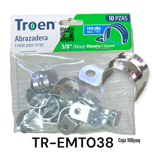 [TR-EMT038] Grapas 3/8" (1 oreja) 10pza TROEN