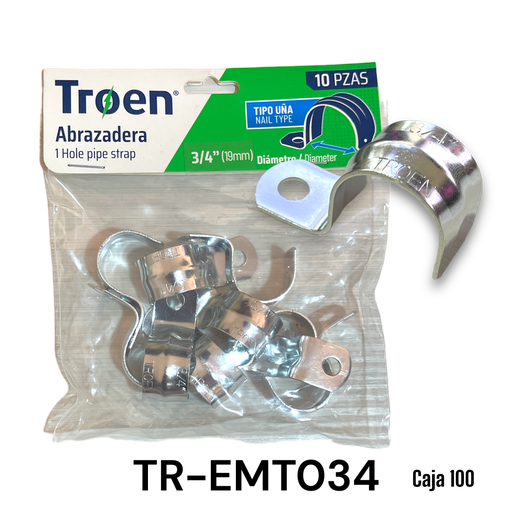 [TR-EMT034] Grapas 3/4" (1 oreja) 10pza TROEN