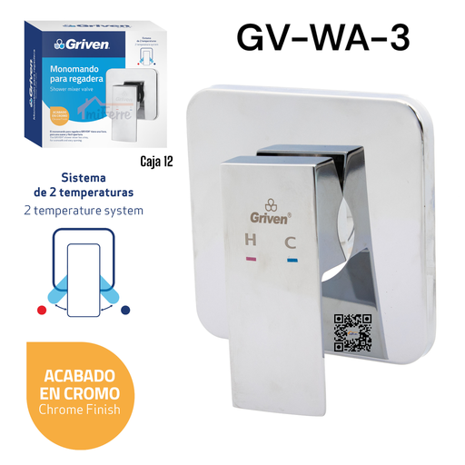 [GV-WA-3] Monomando para Regadera GRIVEN