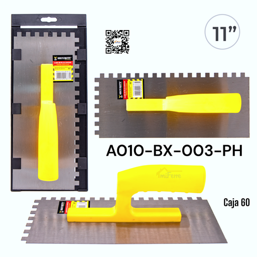 [A010-BX-003-PH] Llana Metalica Dentada 11" SECURITY