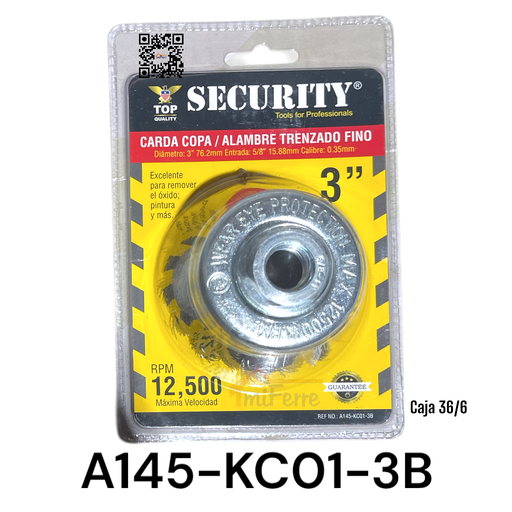 [A145-KC01-3B] Carda de Copa Trenzada 3" SECURITY