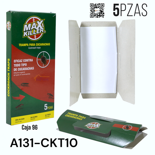 [A131-CKT10] Trampa para Cucarachas MAX KILLER 5pza