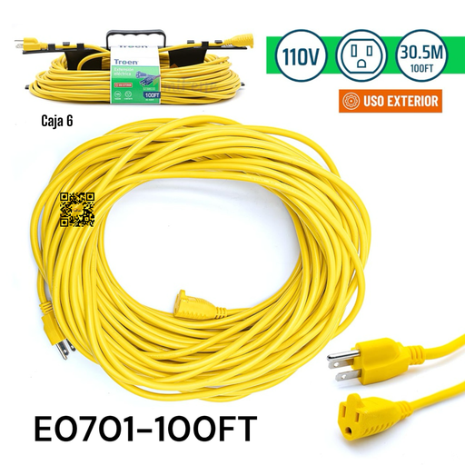 [E0701-100FT] Extension Electrica 100ft TROEN