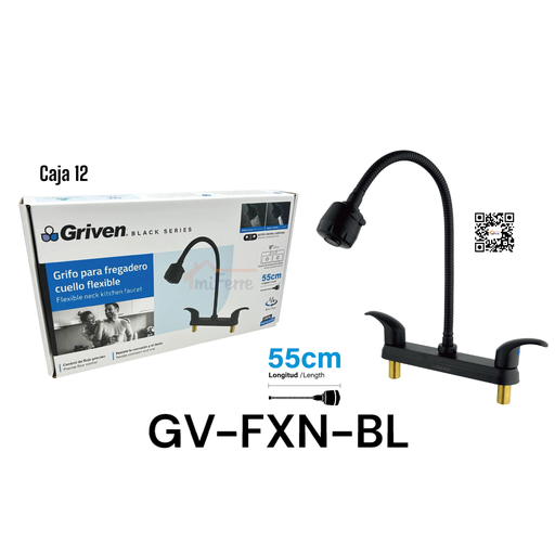 [GV-FXN-BL] Grifo para Fregadero Cuello Flexible GRIVEN