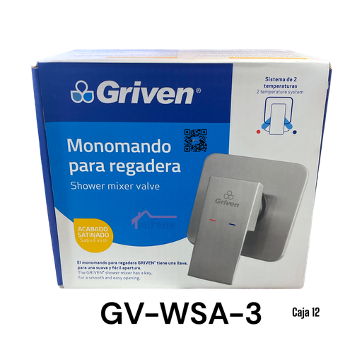 [GV-WSA-3] Monomando para Regadera GRIVEN
