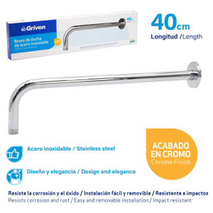 [GV-SRS4] Brazo para Ducha Redonda GRIVEN