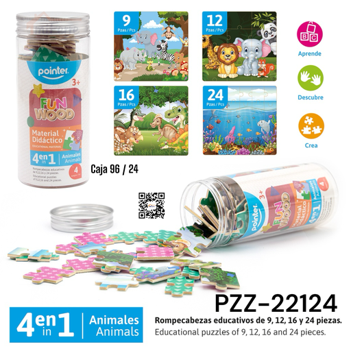 [PZZ-22124] Rompecabezas 4en1 Material Didactico POINTER