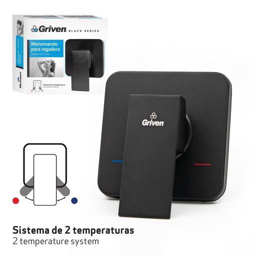 [GV-WBA-3] Monomando para Regadera GRIVEN Black Series