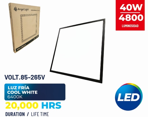 [A105-PL600-38S-BL] Lampara Panel Led Cuadrada para Empotrar 40W ANGEL LIGHT
