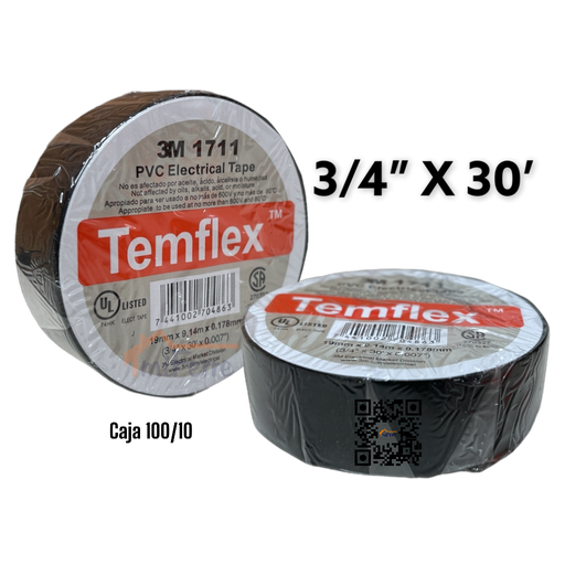 Tape Electrico 3/4" X 30' 3M TEMFLEX