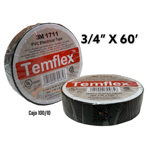 Tape Electrico 3/4" X 60' 3M TEMFLEX