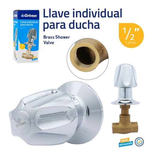 [A367-WA009] Llave Individual para Ducha GRIVEN